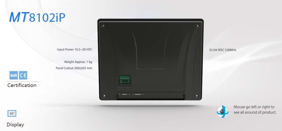 Weintek 8102ip HMI Panel