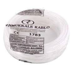 Pamukkale 0.50 MM NYAF Beyaz Kablo H05V-K